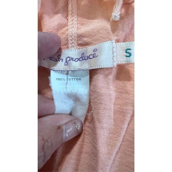 Fresh Produce Women's Hoodie Long Sleeve Pullover Sweatshirt Peach Size Small - Picture 7 of 10